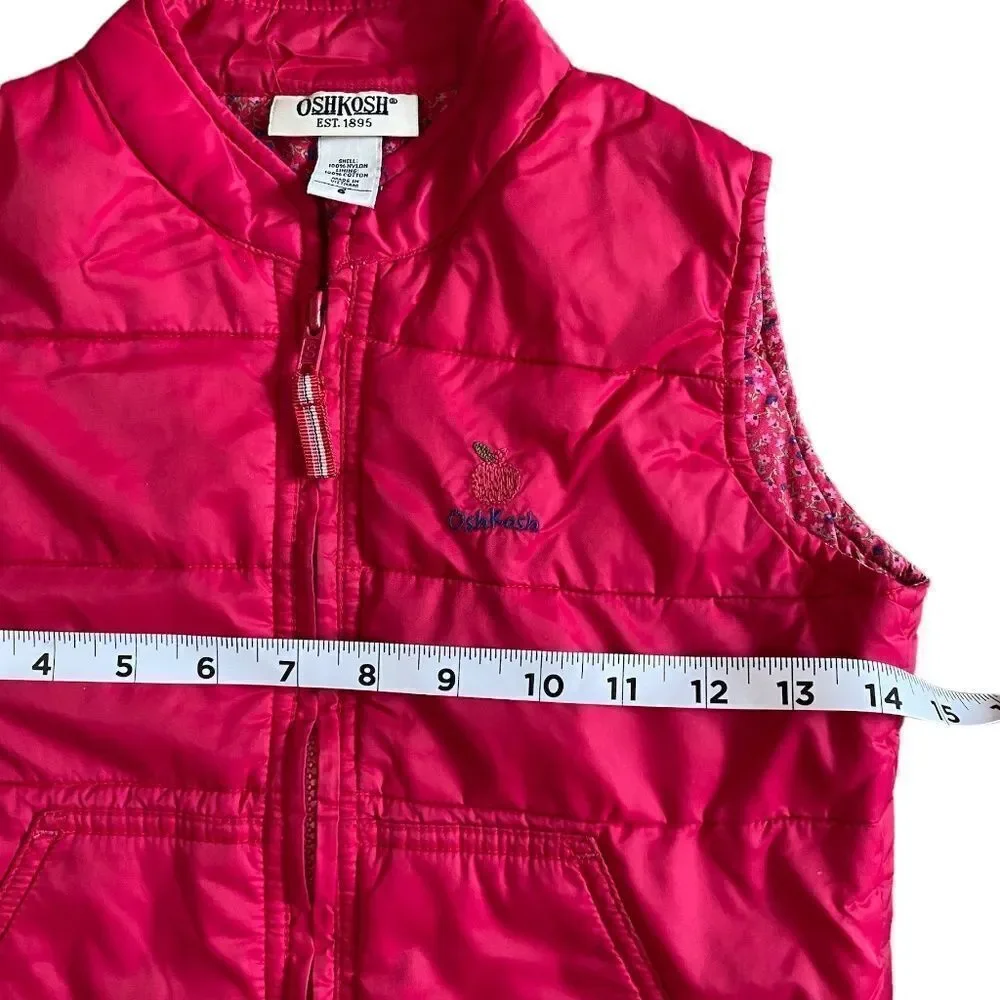 Girls Pink Vintage Oshkosh Apple Vest